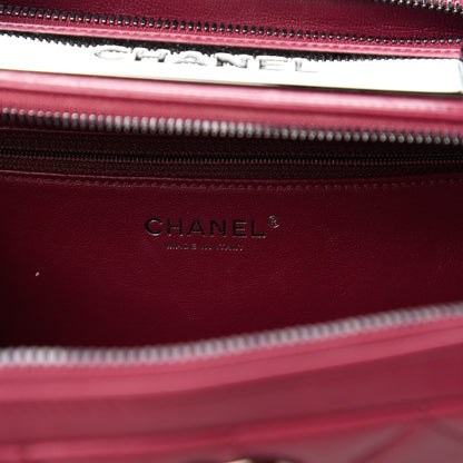 Chanel Lambskin Quilted Medium Trendy CC Bowling Bag Dark Pink 9 of 11