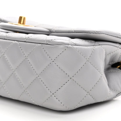 Chanel Lambskin Quilted Mini Rectangular Pearl Crush Flap Grey 10 of 12