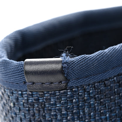 Chanel Woven Straw Raffia Small Deauville Tote Blue 12 of 15