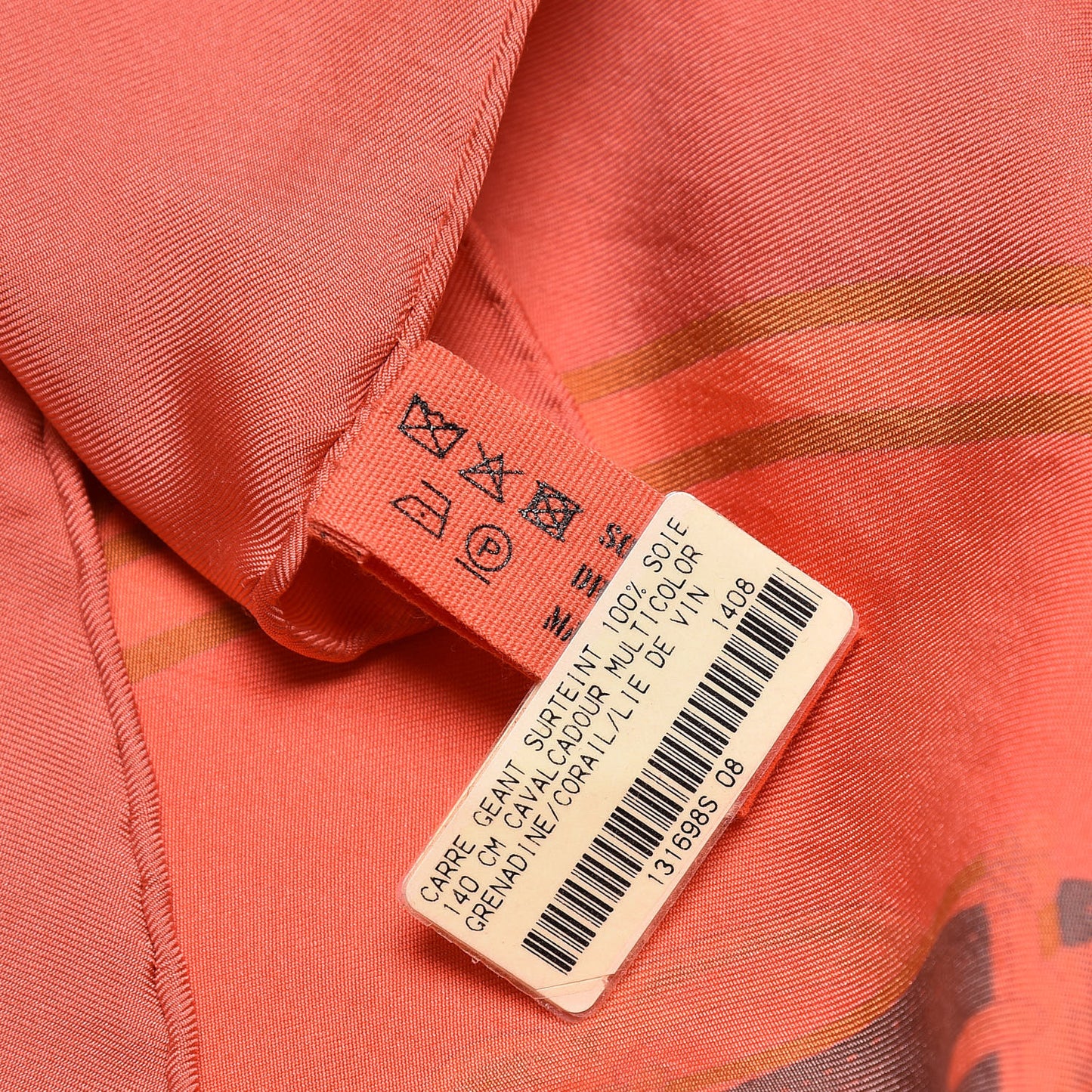 Silk Cavalcadour Shawl 140 Grenadine Corail Lie De Vin
