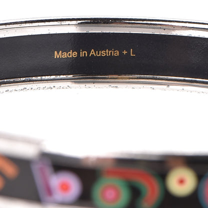 Hermes Enamel Printed Tohu Bohu Narrow Bracelet 62 Black 4 of 7