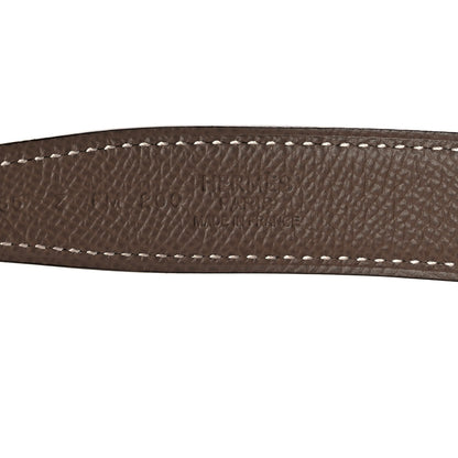 Hermes Swift Epsom 24mm Mini Constance H Belt 85 Black Etoupe 4 of 6