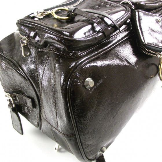 Chloe Crinkled Patent Betty Shoulder Bag Brown 5 of 14