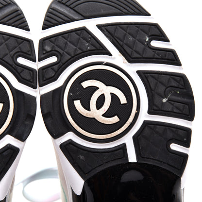 Chanel Wool Suede Calfskin CC Sneakers 37 Multicolor 6 of 9