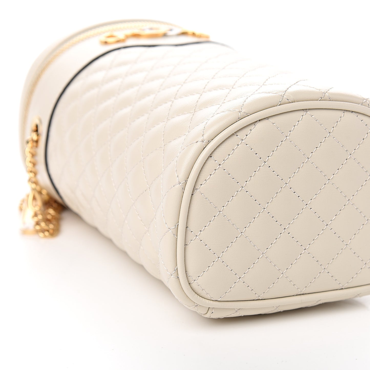 Calfskin Trapuntata Zumi Belt Bag Off White