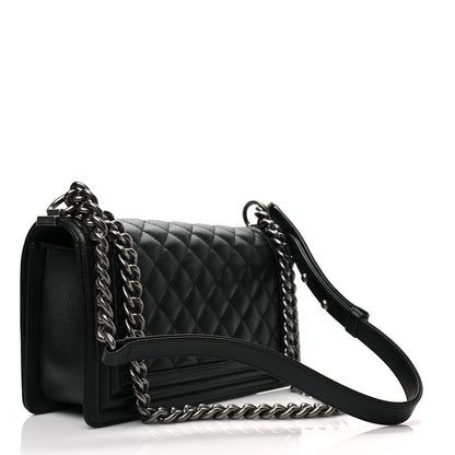 Chanel Caviar Quilted Medium Boy Flap Black 3 of 8