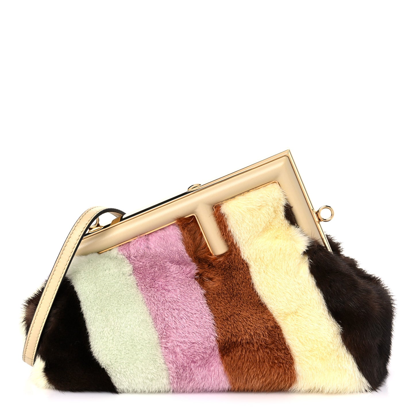 Mink Nappa Small Fendi First Multicolor