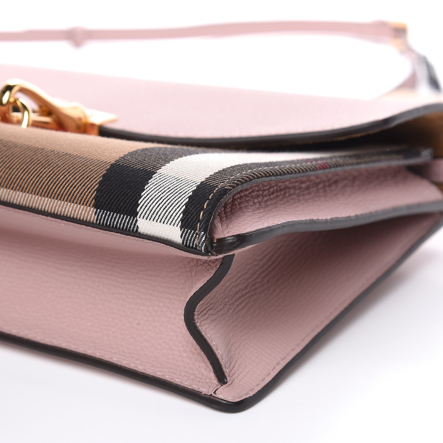 Derby Calfskin House Check Small Macken Crossbody Bag Pale Orchid