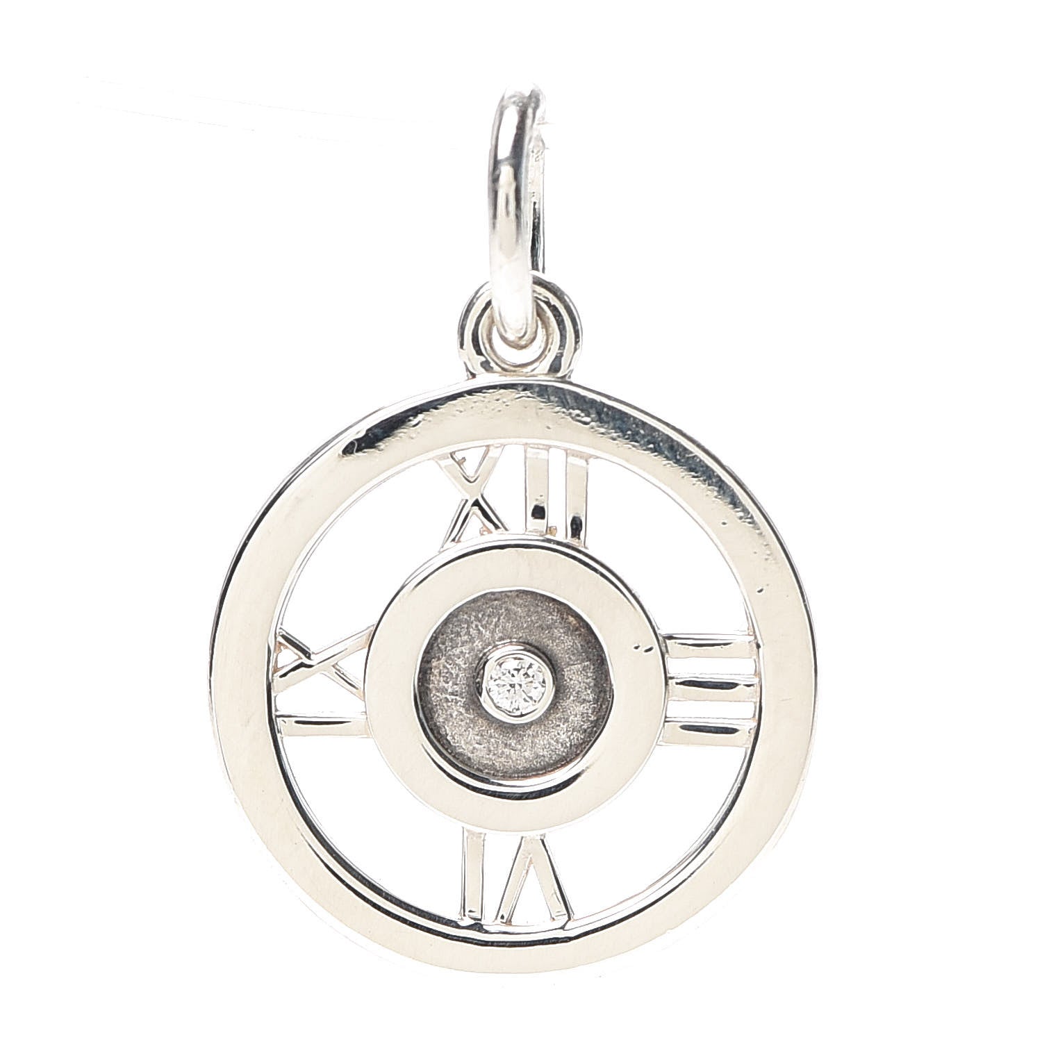 Tiffany Sterling Silver Diamond Atlas Charm 1 of 3