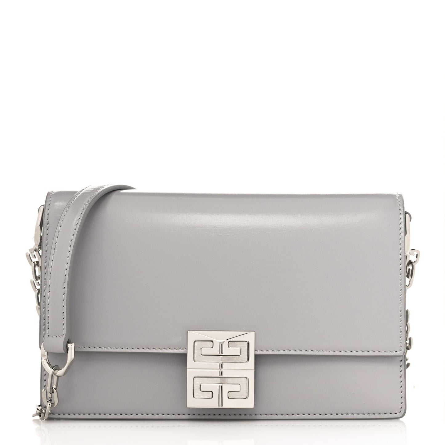 Calfskin Medium 4G Chain Shoulder Bag Cloud Grey