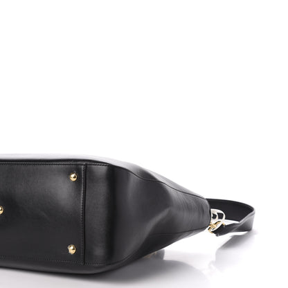 Fendi Vitello Glacier Medium FF Tote Black 9 of 10