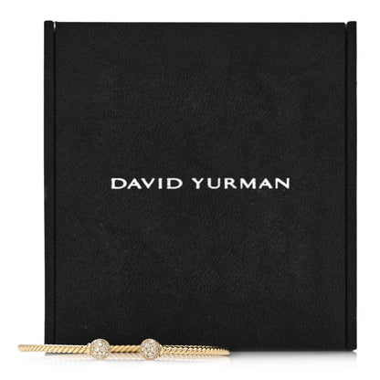 David Yurman 18K Yellow Gold Diamond 6mm Solari Bracelet 5 of 5