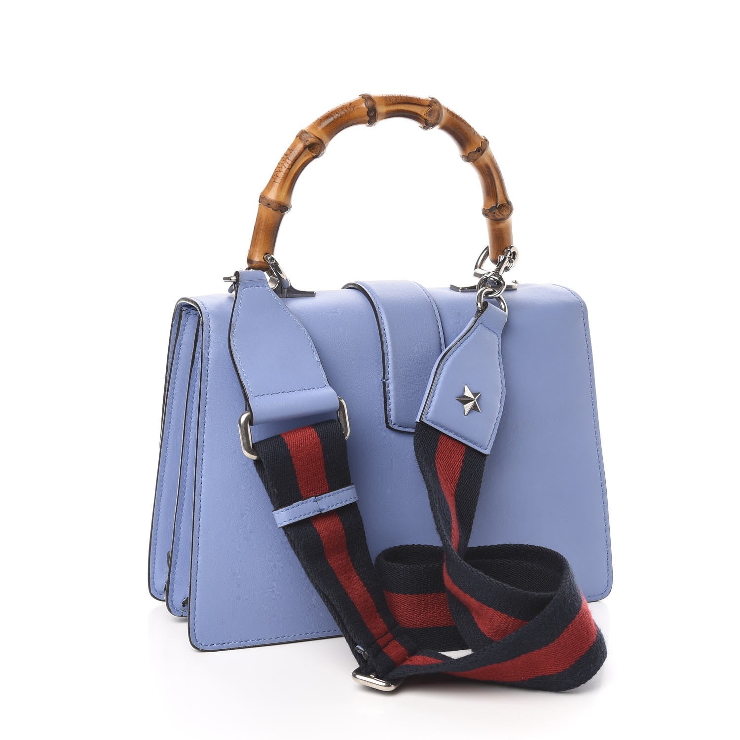 Gucci Calfskin Bamboo Web Embroidered Medium Dionysus Top Handle Bag Light Blue 3 of 12