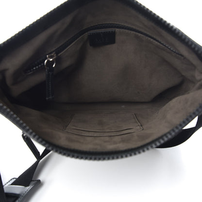 Gucci GG Supreme Monogram Flat Messenger Bag Black 5 of 8