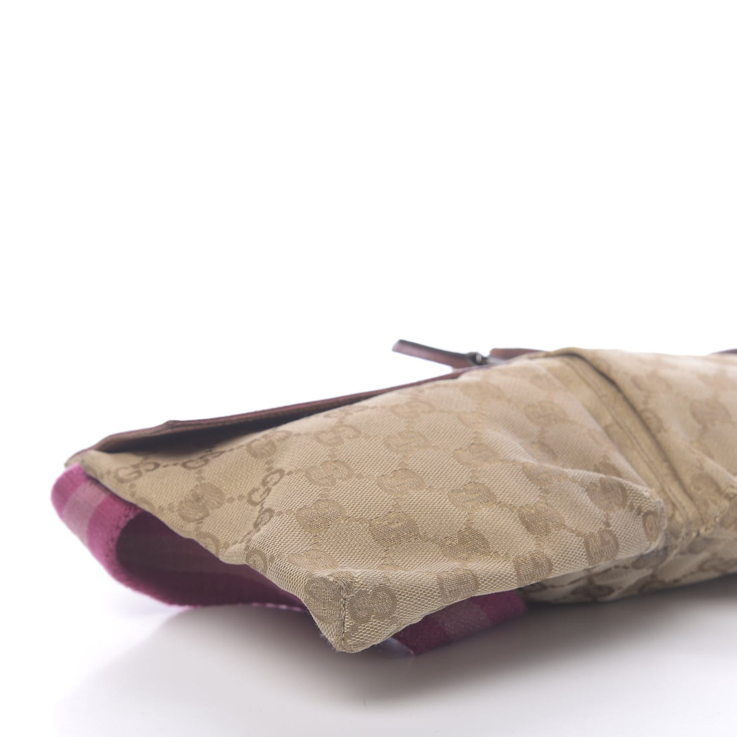 GG Monogram Web Double Pocket Belt Bag Pink