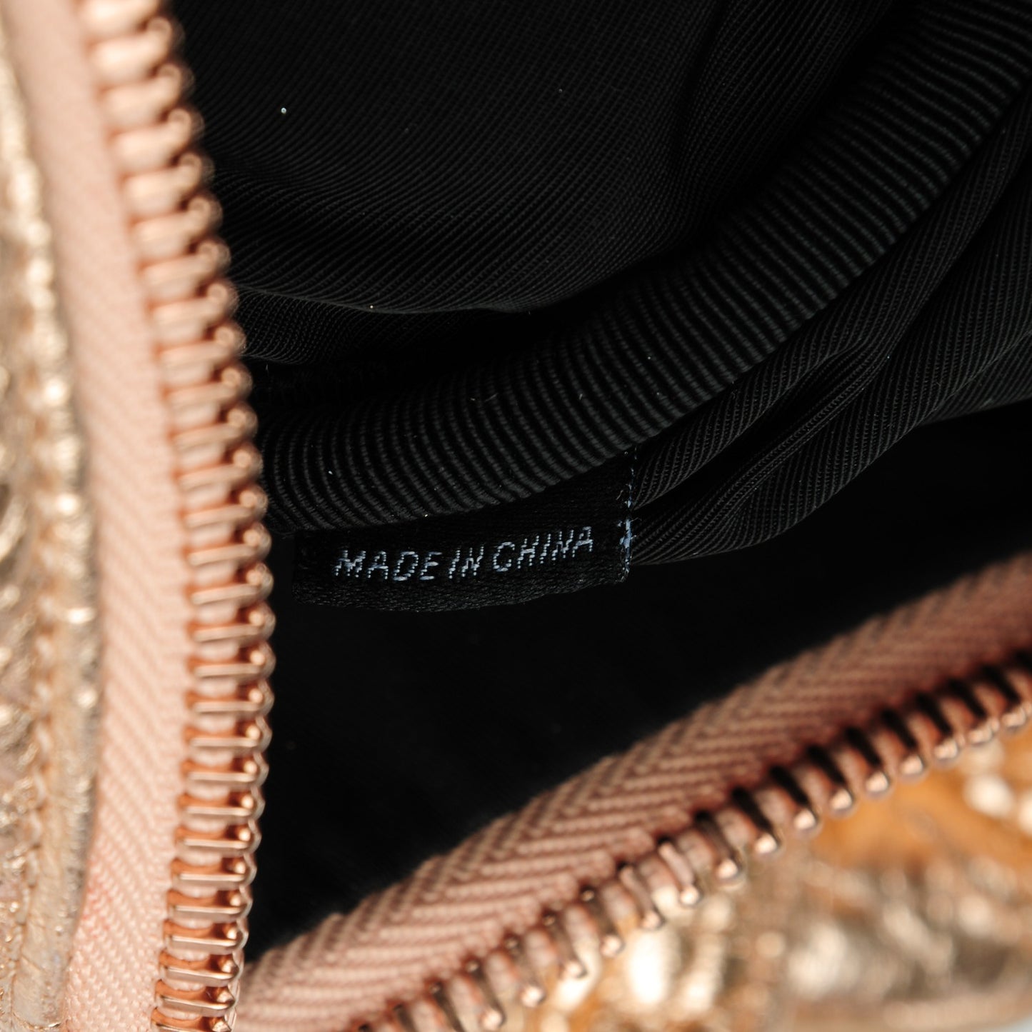 Metallic Pebbled Lambskin Rocco Rose Gold Hardware