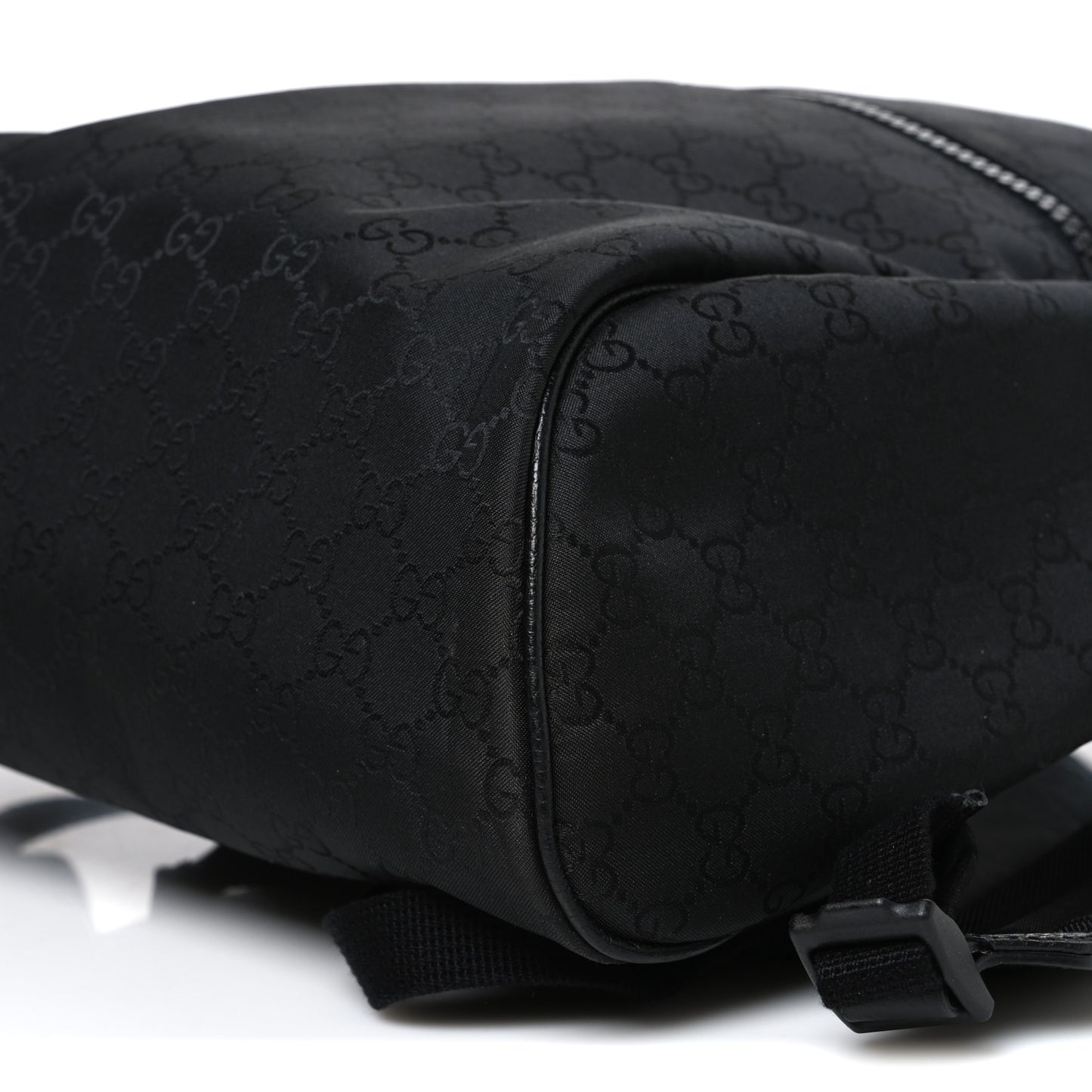 Nylon Monogram Slim Backpack Black