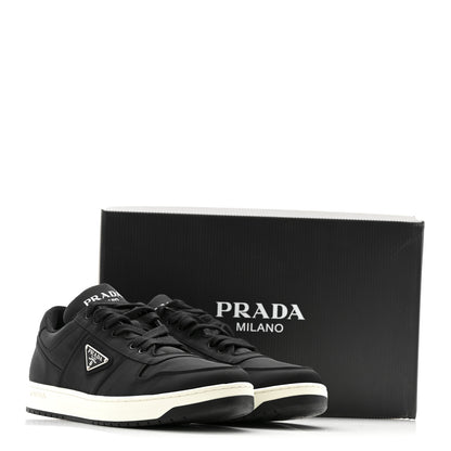 Prada Re-Nylon Gabardine Metal Triangle Logo Mens Downtown Low Top Sneakers 9 Black 11 of 11