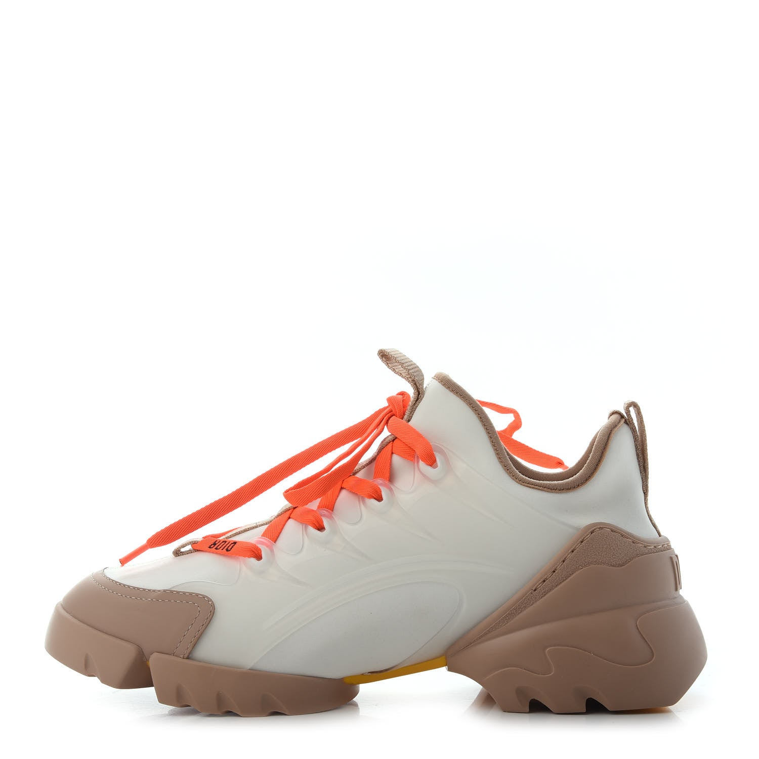 Christian Dior Neoprene Rubber Womens D-Connect Sneakers 38 White Beige 1 of 4