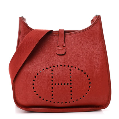 Hermes Taurillon Clemence Evelyne GM Rouge 1 of 11