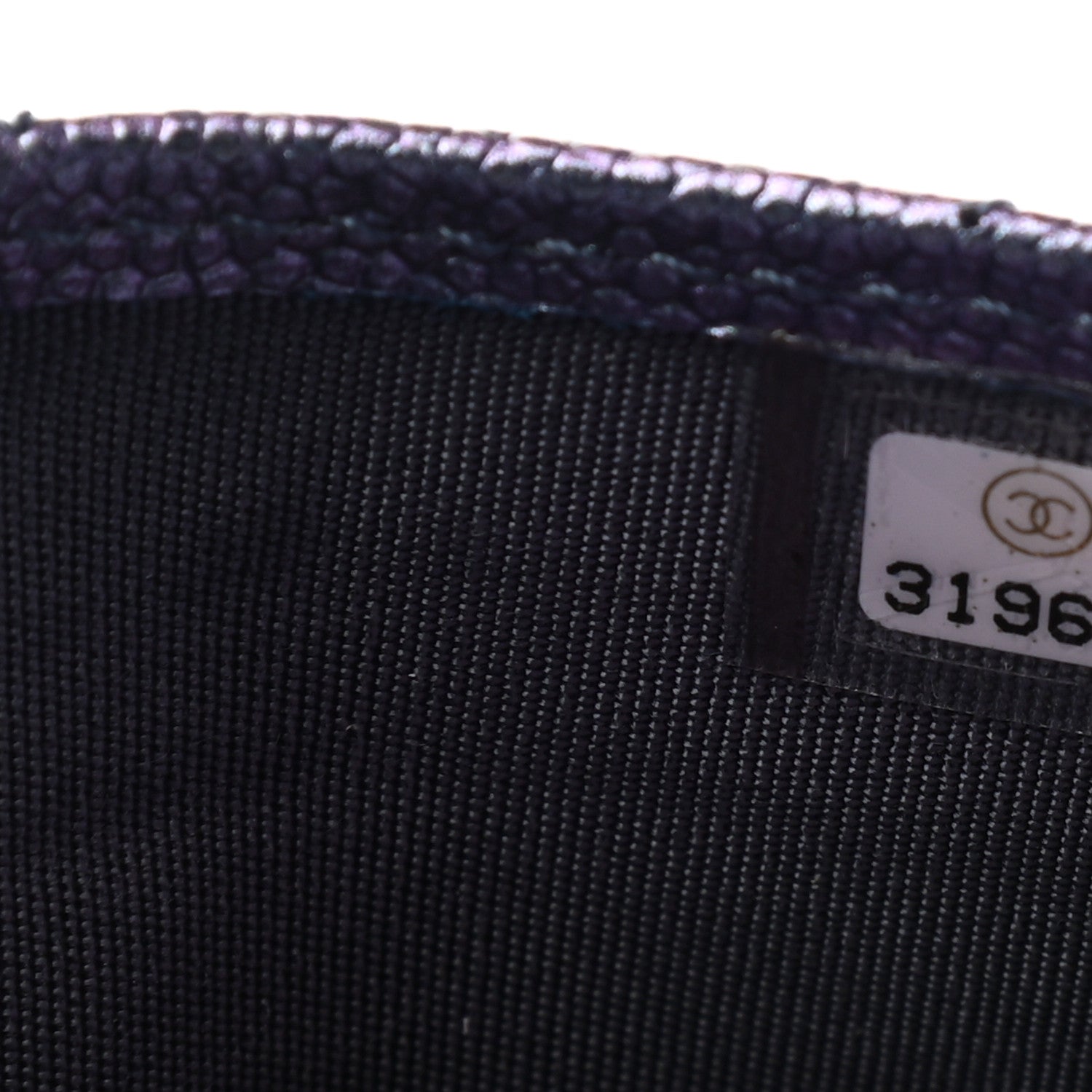 Chanel Iridescent Caviar Quilted Card Holder Dark Blue 8 of 9