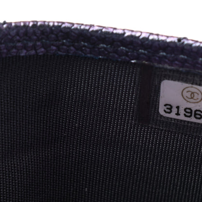 Chanel Iridescent Caviar Quilted Card Holder Dark Blue 8 of 9