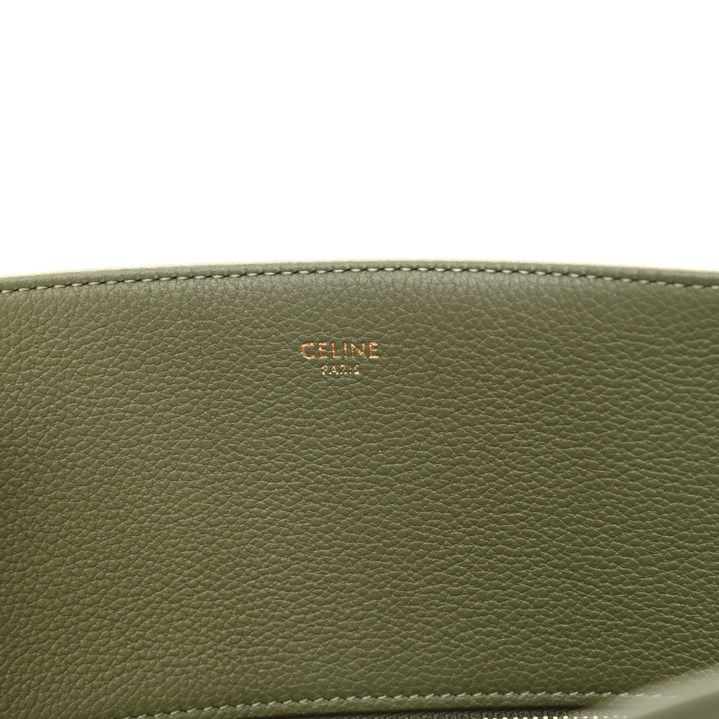 Grained Calfskin Maillon Triomphe Medium Cabas Light Khaki