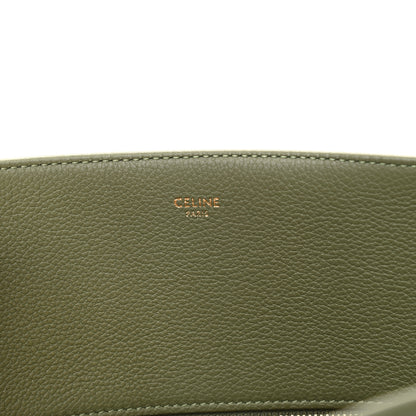 Celine Grained Calfskin Maillon Triomphe Medium Cabas Light Khaki 6 of 12