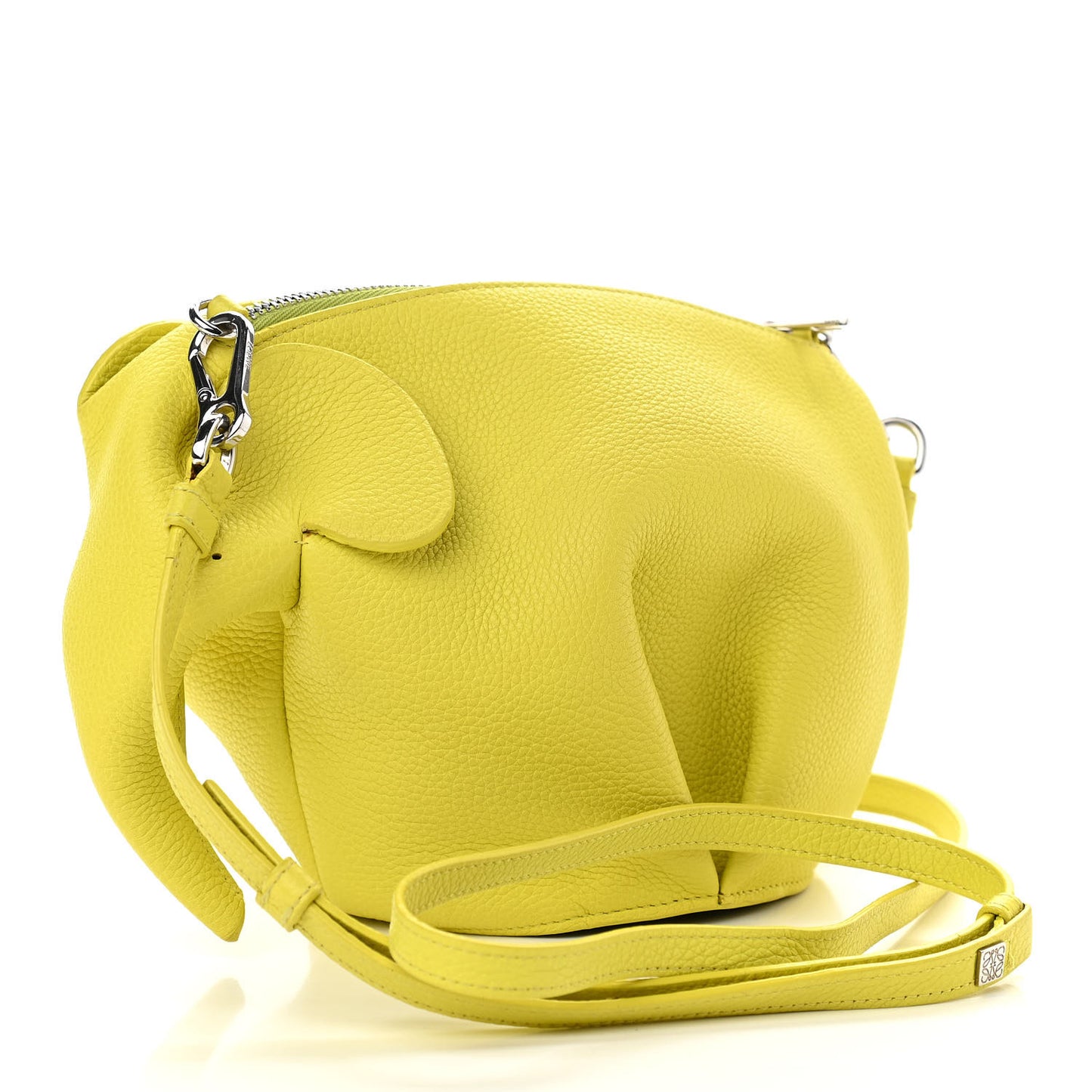 Calfskin Mini Elephant Crossbody Bag Yellow