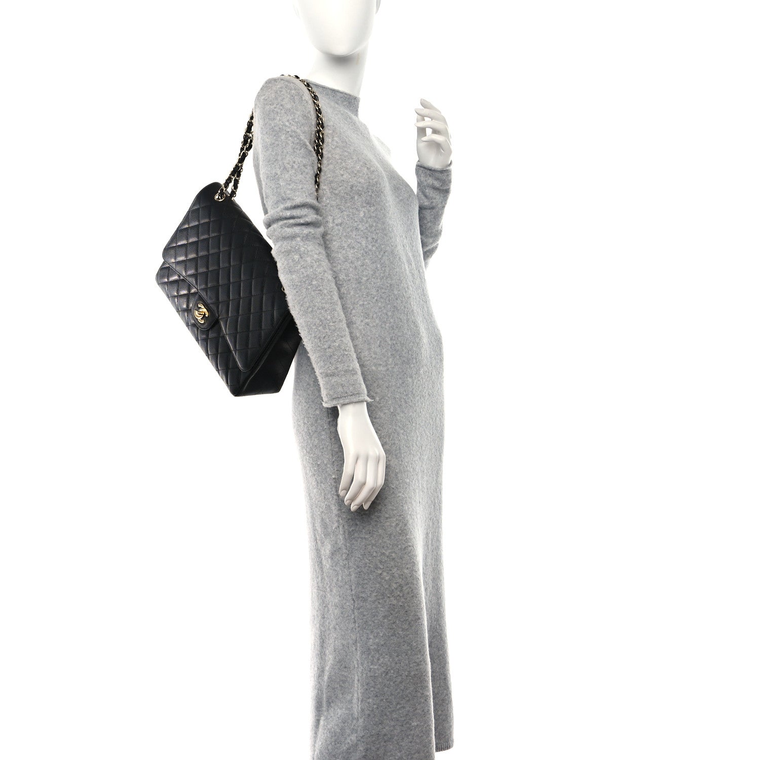 Chanel Caviar Quilted Maxi Single Flap Black 2 of 9