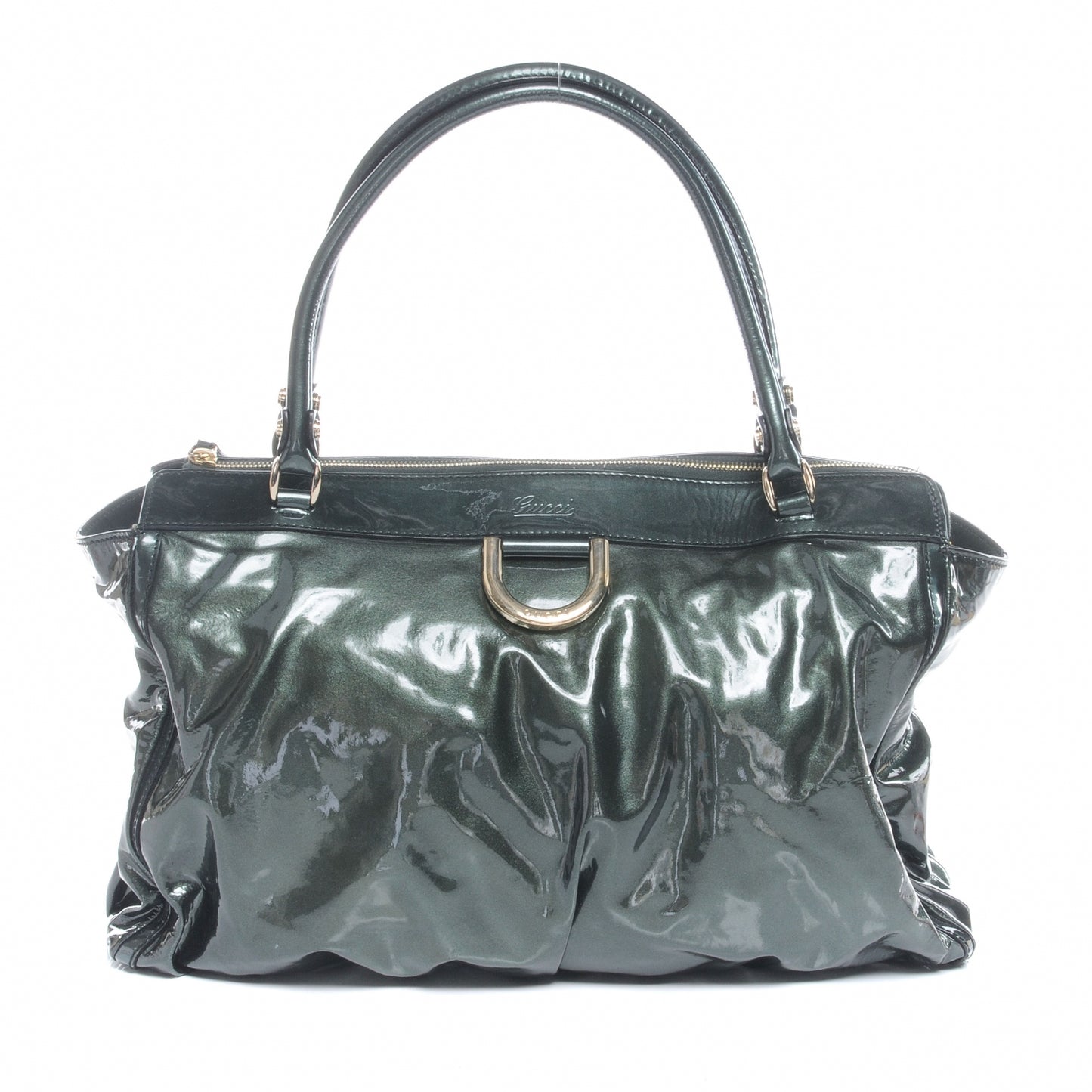Patent D Gold Tote Green