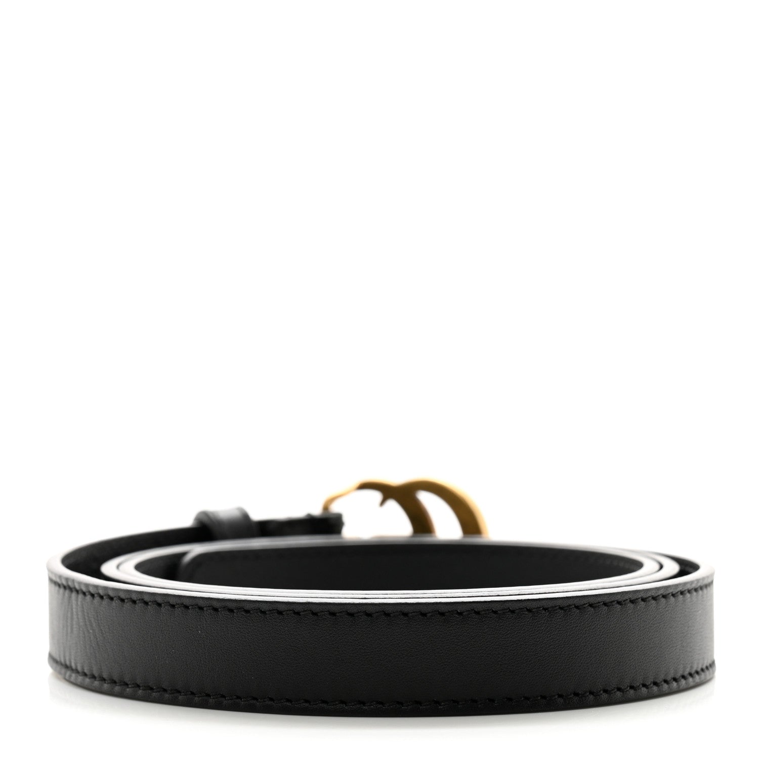 Gucci Calfskin Double G 20mm Belt 95 38 Black 2 of 8