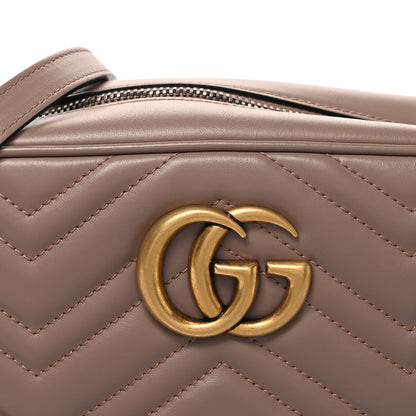 Gucci Calfskin Matelasse Small GG Marmont Chain Shoulder Bag Porcelain Rose 8 of 11