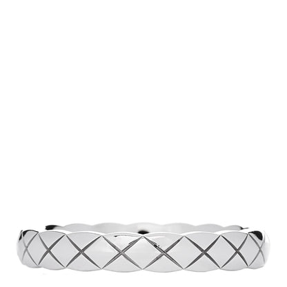 Chanel 18K White Gold Mini Coco Crush Ring 55 7.25 1 of 4