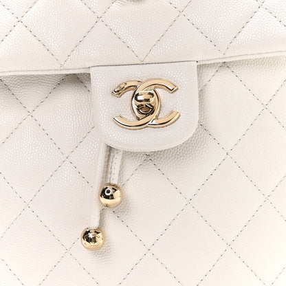 Chanel Caviar Quilted Mini Urban Spirit Backpack White 8 of 10