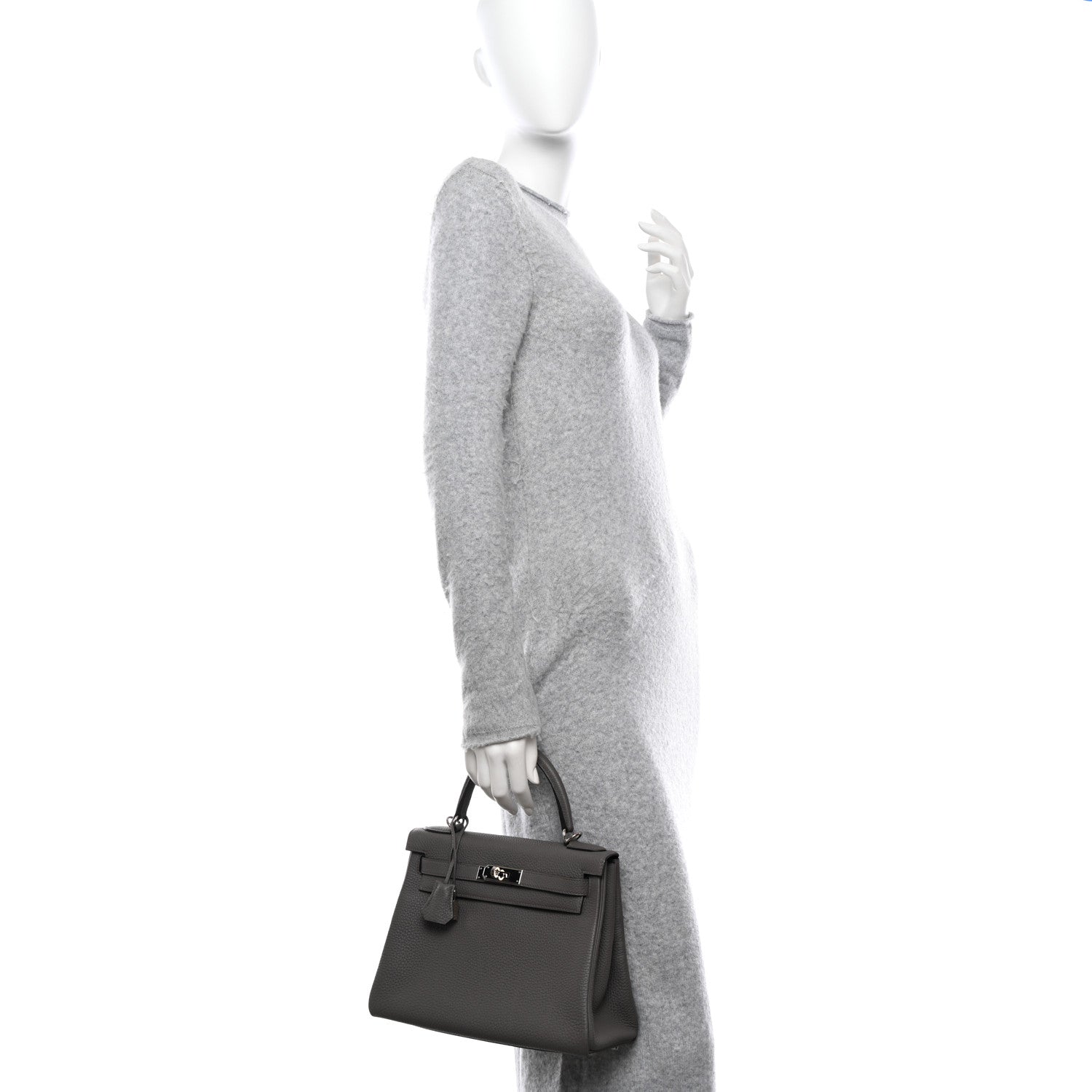 Hermes Togo Kelly Retourne 28 Etain 3 of 14