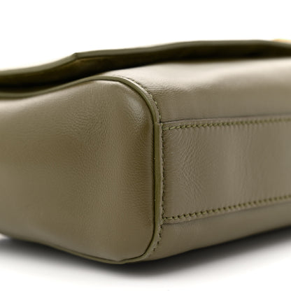 Saint Laurent Smooth Calfskin Suede Medium Reversible Monogram Kate Satchel Loden Green 13 of 17