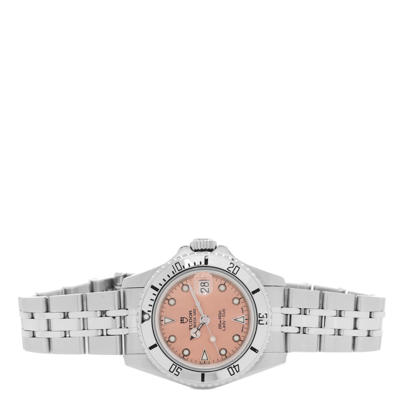 Stainless Steel 26mm Lady-Sub Princess Date Automatic Watch Pink 96090