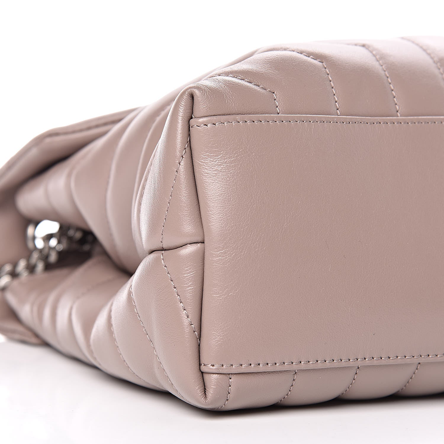 Saint Laurent Calfskin Y Quilted Monogram Medium Loulou Chain Satchel Mink 8 of 9