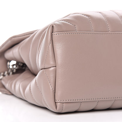 Saint Laurent Calfskin Y Quilted Monogram Medium Loulou Chain Satchel Mink 8 of 9