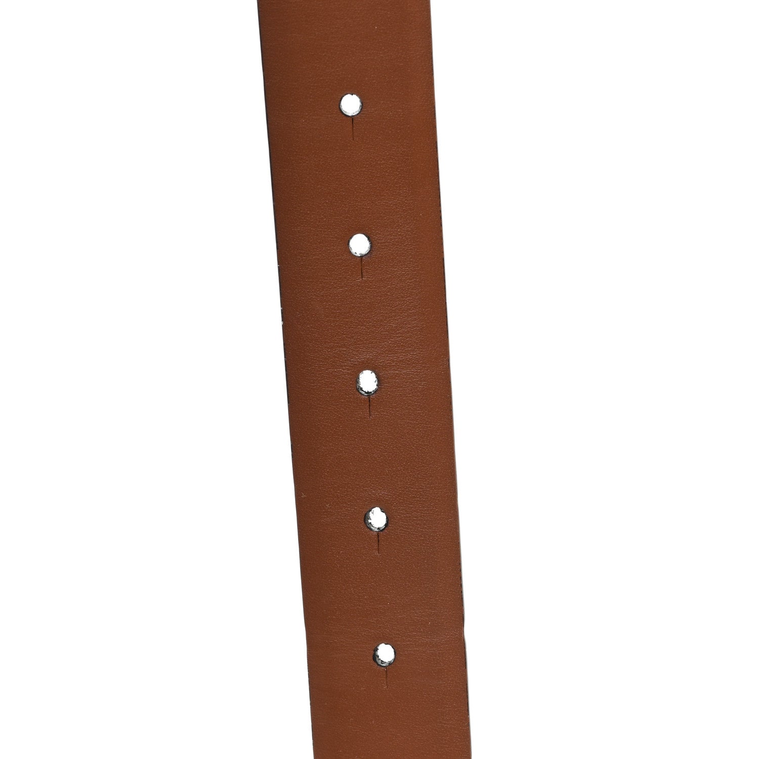 Valentino Garavani Glossy Calfskin VLogo Reversible 30mm Belt 85 34 Saddle Brown Black 4 of 6