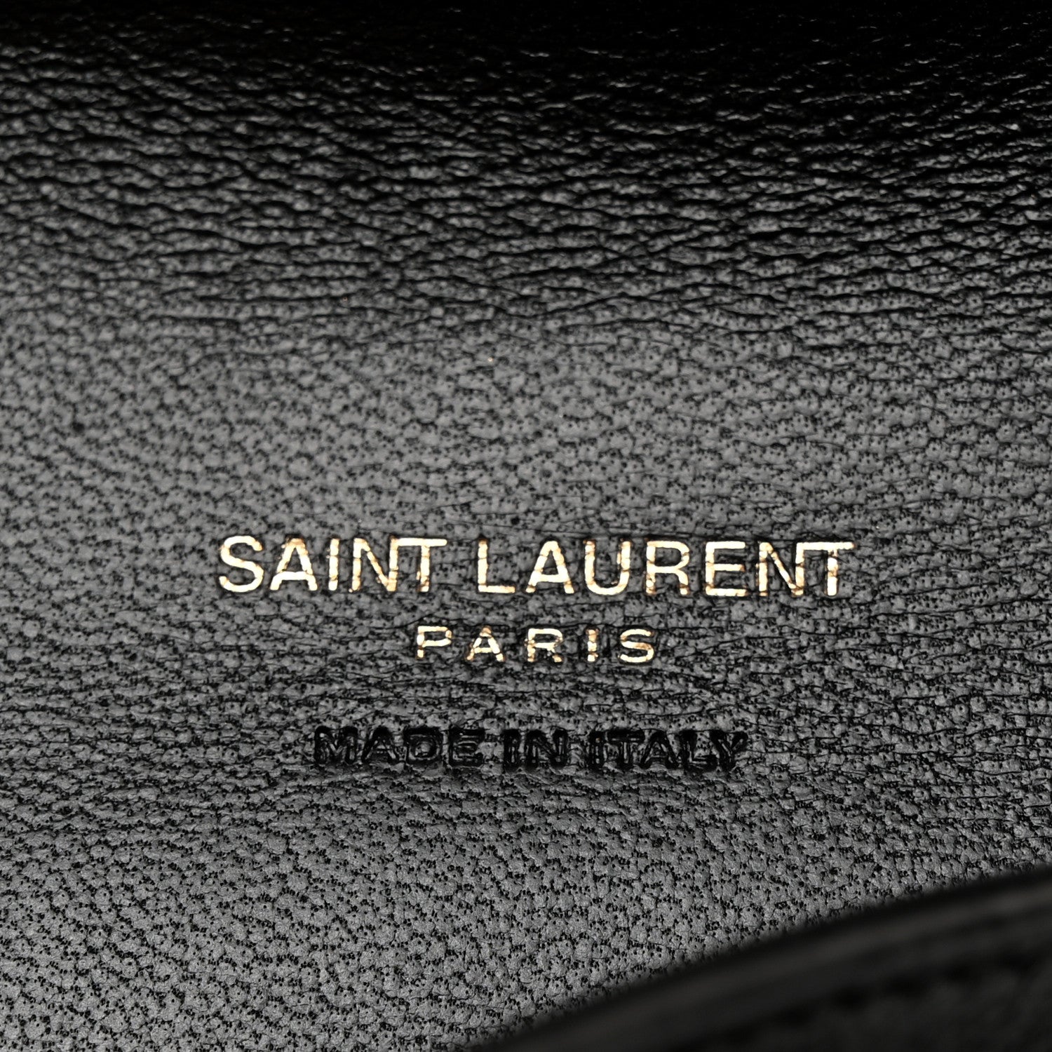 Saint Laurent Grain De Poudre Matelasse Chevron Monogram Compact Tri Fold Wallet Black 4 of 6