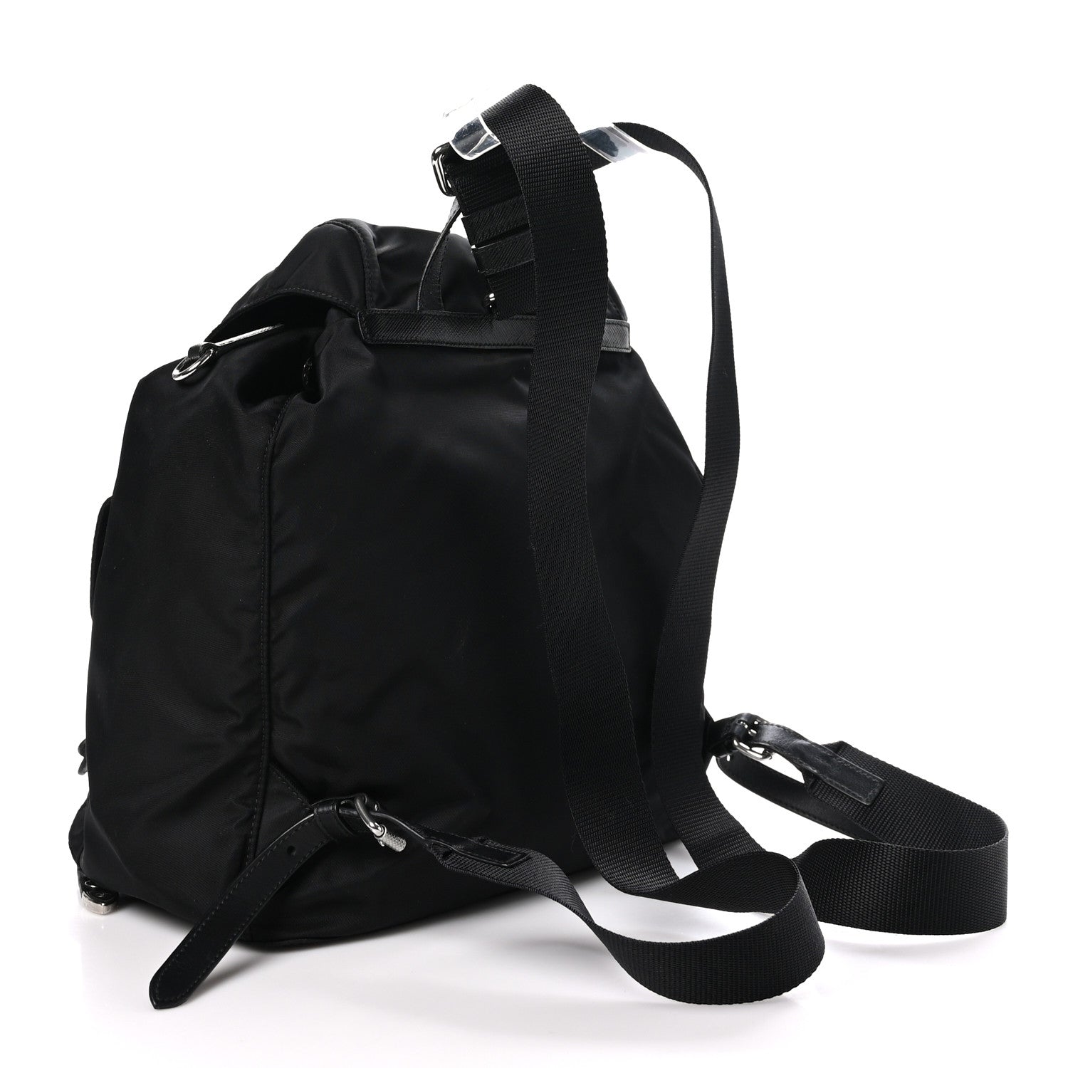 Prada Nylon New Vela Studded Backpack Black 3 of 9