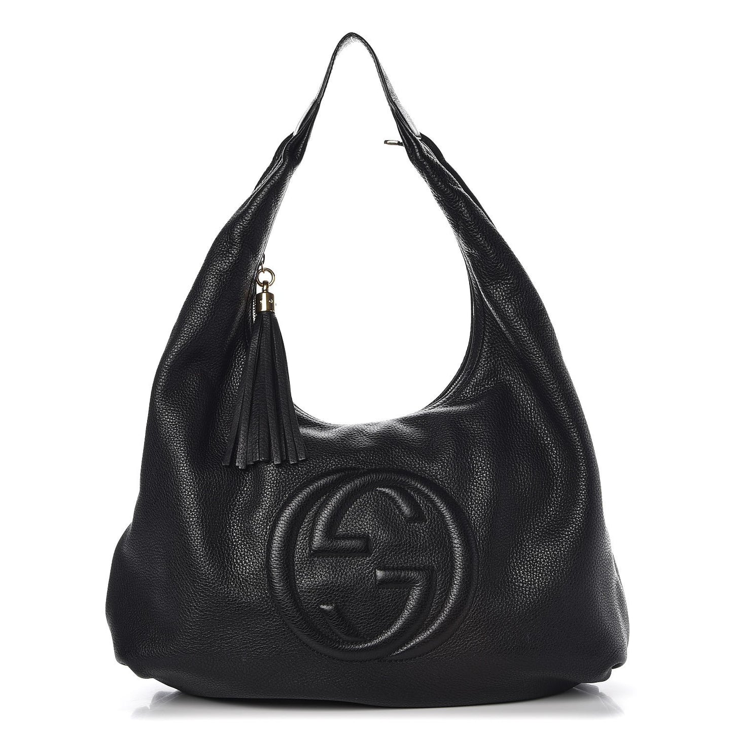 Pebbled Calfskin Soho Hobo Black