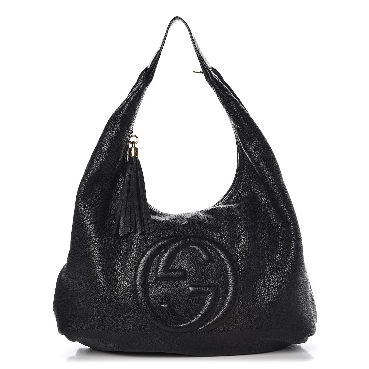 Gucci Pebbled Calfskin Soho Hobo Black 1 of 17