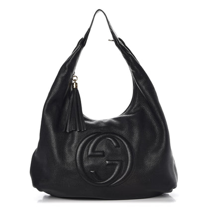 Gucci Pebbled Calfskin Soho Hobo Black 1 of 17