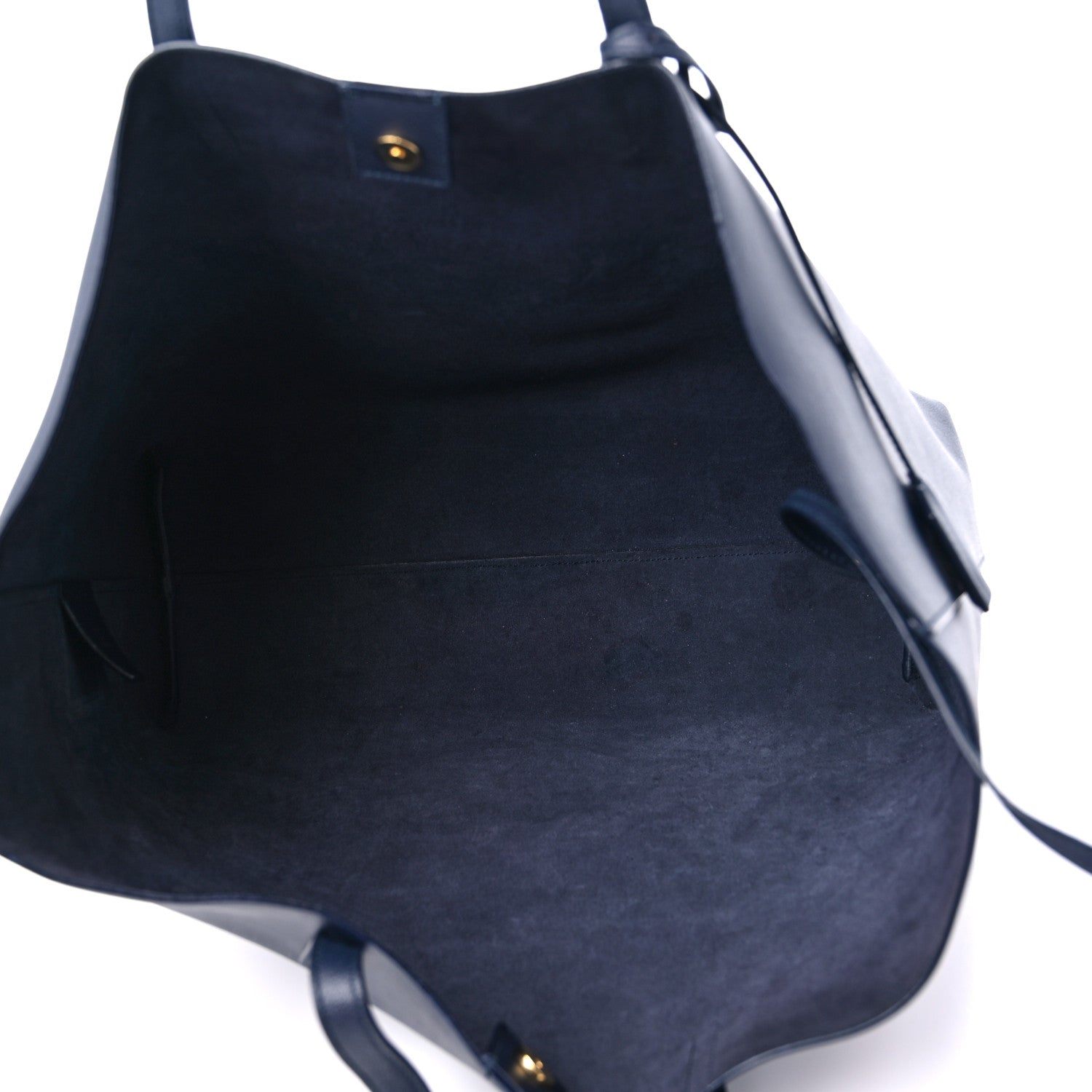 Saint Laurent Calfskin Large Shopping Tote Navy 6 of 19
