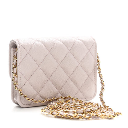 Chanel Caviar Quilted Miss Coco Clutch With Chain Light Purple 3 of 11