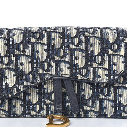 Christian Dior Oblique Saddle Belt Bag Blue 11 of 12