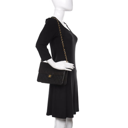 Chanel Lambskin Quilted Medium Single Flap Black 2 of 16
